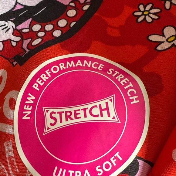 Scrubstar Womens Size Medium Valentines Disney Mickey Forever red Scrub Top NWT - Picture 5 of 6